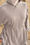 Women's Stripe Detailed Hooded Set Gray - 5