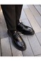 Italian Model Genuine Leather Handmade Black Open Leather Casual Shoes - 2