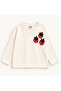 Girl's Strawberry Embroidered Long Sleeve T-Shirt - 2