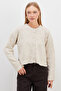 Buttoned Knitwear Cardigan with Side Slits - 2