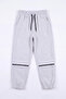 Boy's 3 Threaded Collar Vest, Striped Sweatpants, Long Sleeve Single Jersey 3-Piece Set - 3