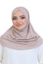 Women's One-Piece Ready-To-Wear Turban Crossed Self-Tied Viscose Headscarf Light Mink
