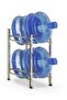 Water Storage Rack 1PCS – Two Tier Bucket and Water Bottle Organizer, Sturdy Metal Floor Stand, Compact Space Saving Design for Home, Kitchen, Office, Pantry, Restaurant and Commercial St - 2