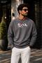 Men's Risk Printed Crew Neck Casual Regular Fit Sweatshirt