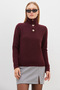 Half-Buttoned High-Neck Knitwear Sweater - 5