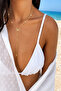 Gold Sun Figured Stone Detailed Dangle Necklace for Women - 3