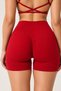 Hull Women's High Waist Scrunch Butt Lifting Short Shorts Leggings Push up Fitness Sports Leggings
