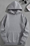 Unisex 3 Thread Cotton Gray Simplejoy Print Loose Fit Sweatshirt Hoodie - 2