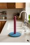 Natural Wood Towel Napkin Holder Wooden Paper Holder (White Pine)(Pink Blue)(5 Pieces) - 2