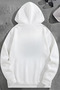 Unisex 3 Thread Cotton White Sanfrancisco Print Loose Fit Sweatshirt Hoodie - 2