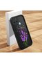 Realme C21Y/C25Y Compatible Black Silicone Lavender Butterfly Pattern Shock-Absorbing Protective Case with Camera Protection - 2