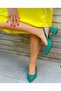 Maria Emerald Green Calf Suede 5 cm Heel Sandals - 2