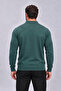 Men's Winter Large Size Pocket Polo Green Sweatshirt - 5