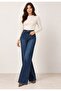 Massi Wide Leg Stretch Fabric Closed Leg Jeans - 2