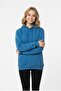 Women's Hooded Pocketed Thick Casual Comfortable Cut Sweatshirt - 2