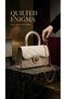 Cream Leather Look Women's Shoulder Bag - 6