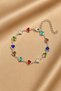 Silver Color Colorful Heart Stone Bracelet - 6
