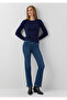 Long Sleeved Knitwear Dark Navy Blue - 4