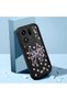 Oppo Find X9 Pro 5g Compatible Black Silicone Shock-Absorbing Protective Case with Purple Bow and Small Floral Pattern Camera Protection - 2