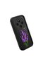 Redmi A4 Compatible Black Silicone Lavender Butterfly Pattern Shock-Absorbing Protective Case with Camera Protection - 3