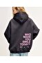 Women's Who Made You Printed Hooded Oversize Sweatshirt