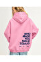 Women's Who Made You Printed Hooded Oversize Sweatshirt