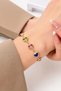 Gold Color Colorful Heart Stone Bracelet - 2