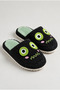 Women's Cute Face Design, Boucle, Plush House Slippers - 2