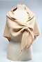 Women's Yumoş Knitwear Stone Color Shawl Triangle Poncho 32026 - 3