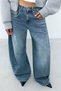 Baggy balon dikişli jean - 6