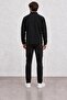 Men's Black Long Sleeve Regular Fit Double Pocket Shirt - 4