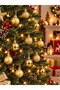 Set of 12 4 cm Gold Christmas Tree Ornaments – Matte, Glitter and Shiny Mixed Pine Tree Balls Christmas Ornaments - 2