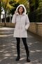 Gray Girls' Plush Fur Inside, Tassel Detailed, Removable Hooded, Long Cut Coat 24868