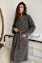 Lily |   Cotton Unisex Shawl Collar Striped Bathrobe with Pockets |   Women's Bathrobe |   Men's Bathrobe |   Bathroom |   Home Textiles |   Dowry - 1 Piece - 2