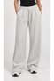 Women's Snow Melange Wide Leg Modal Palazzo Sweatpants with Tie Waist - 3