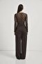 Long Sleeve Lace Bodysuit Brown - 4