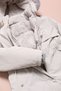 Gray Girls' Plush Fur Hooded Long Cut Inflatable Coat with Elastic Waist 24885 - 7