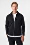 Black Men's Regular Fit Coat Bmn5502500000 - 2