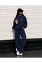 Unisex Men's and Women's Movement Printed Oversize 3 Thread Hooded Baggy Bottom Tracksuit Set - 4