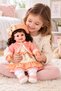 Cute Fashion Doll with Curly Hair & Floral Dress – Bonnet Hat, Soft Jacket, Layered Skirt & Matching Shoes – Available in Pink, Purple & Peach - 2