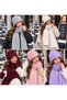 Women's Wool 2-Piece Set Winter Stylish Knitted Beanie and Scarf Set, Two-Piece Scarf and Beanie Set, Gift for Women - 5