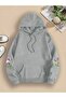 Unisex Sleeve Printed Hooded Kangaroo Pocket Comfortable Fit Regular Cut Sweatshirt - 2