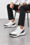 Cipher Men's Lace-Up Casual Sneaker Sports Shoes White-Black