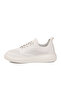 Women's White Genuine Leather Anatomical Comfortable Soft Sole Casual Walking Shoes Z204 - 2