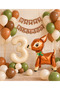 Party 3 Years Old Deer Themed Birthday Balloon Set 1-9 Years Old |   Foil Balloon Numbers |   Happy Birthday Banner |   Woodland Party Decoration
