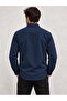 Men's Navy Blue Long Sleeve Regular Fit Double Pocket Shirt - 5