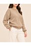 Women's Heart Buttoned Crew Neck Long Sleeve Knitwear Cardigan