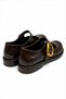 Stella Brown Rustic Women's Daily Stylish Single Thick Sole Buckle Flat Casual Moccasin Loafer Shoes - 5