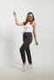 Elastic Waistband, Soft Fabric, Lace-Up Waist and Double Pockets, Winter Dark Smoked Color Sweatpants for Women - 2
