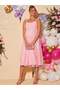 Rochie midi, roz - M - 5